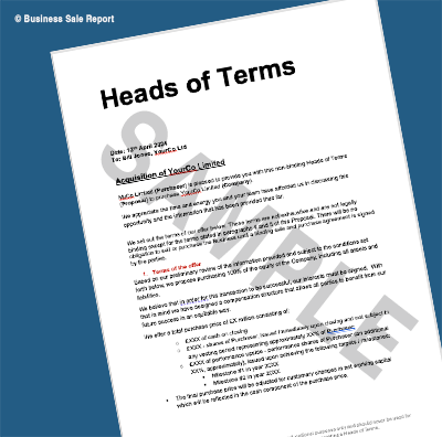 sample heads of terms agreement